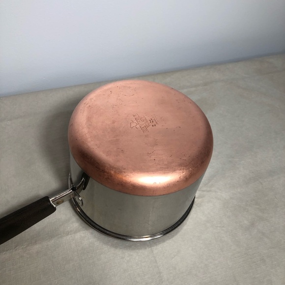 Vtg Revere Ware Copper Bottom SaucePan 2Quart 1801 No Lid Rome NY USA READ - Picture 4 of 9